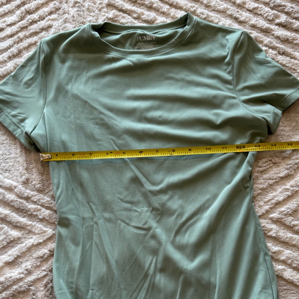 PUMIEY Women's Crew Neck Short Sleeve Thong Bodysuit - Picture 3 of 4